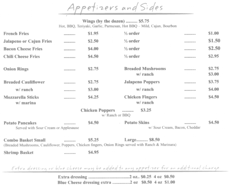 Appetizers and Sides